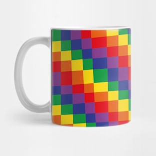 Rainbow Checkerboard Mug